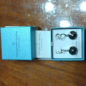 Lulu Earrings Silver Night TC by Swarovski